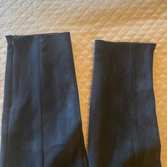 Zara Black Faux Suede Stretch Pant - Picture 6 of 13